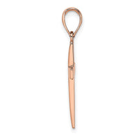 Load image into Gallery viewer, 14K Rose Gold Polished Beveled Cross Charm
