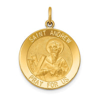 Load image into Gallery viewer, 14k Saint Andrew Medal Pendant
