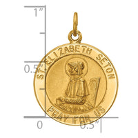 Load image into Gallery viewer, 14k Saint Elizabeth Seton Medal Pendant
