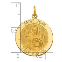 Load image into Gallery viewer, 14k Saint John Medal Pendant
