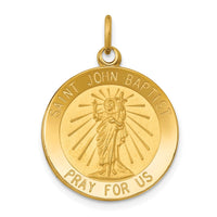Load image into Gallery viewer, 14k Saint John Baptist Medal Pendant
