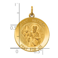Load image into Gallery viewer, 14k Saint Matthew Medal Pendant
