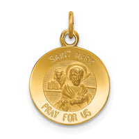Load image into Gallery viewer, 14k Saint Mark Medal Charm
