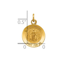 Load image into Gallery viewer, 14k Saint Martha Medal Pendant
