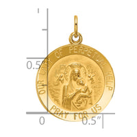 Load image into Gallery viewer, 14k Our Lady of Perpetual Help Medal Pendant
