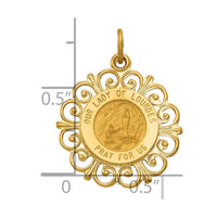 Load image into Gallery viewer, 14k Our Lady of Lourdes Medal Pendant
