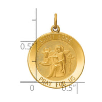 Load image into Gallery viewer, 14k Saint Luke Medal Pendant
