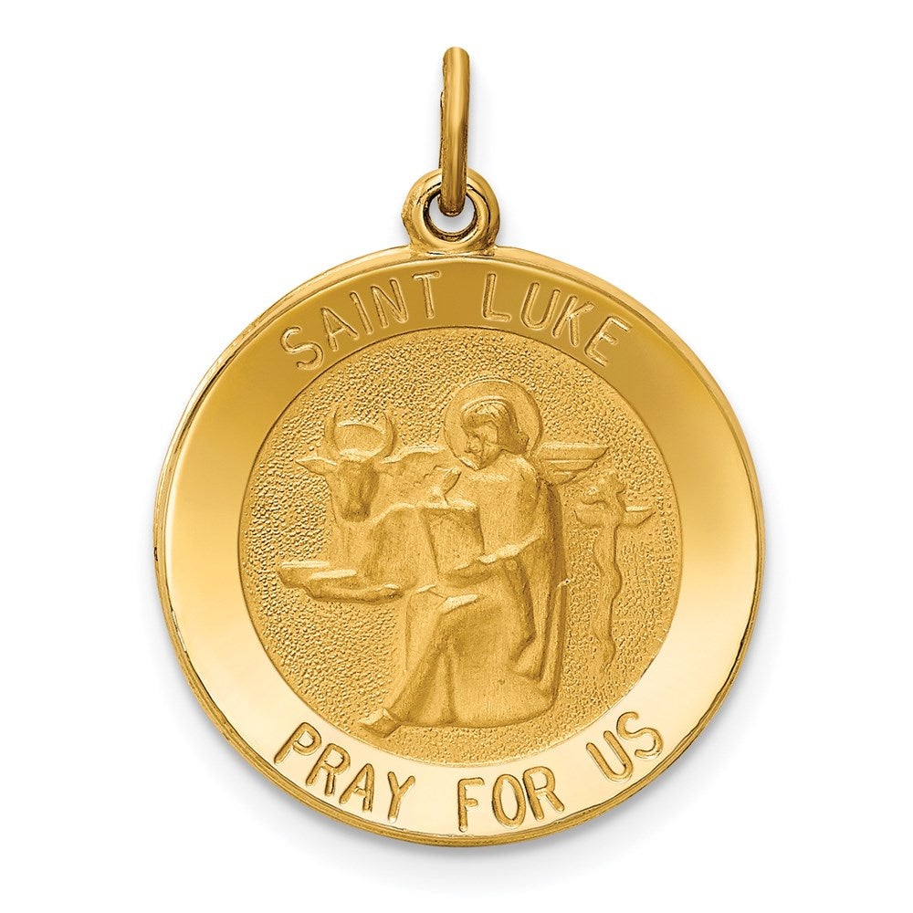 14k Saint Luke Medal Pendant