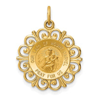 Load image into Gallery viewer, 14k Our Lady of Mt. Carmel Medal Charm
