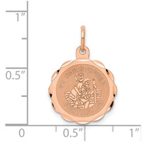 Load image into Gallery viewer, 14k Rose Gold Saint Christopher Medal Charm
