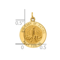 Load image into Gallery viewer, 14k Our Lady of Fatima Medal Charm
