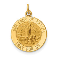 Load image into Gallery viewer, 14k Our Lady of Fatima Medal Charm
