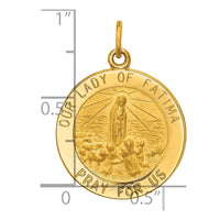 Load image into Gallery viewer, 14k Our Lady of Fatima Medal Pendant
