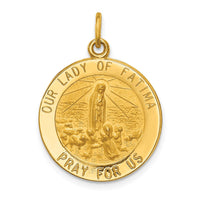 Load image into Gallery viewer, 14k Our Lady of Fatima Medal Pendant
