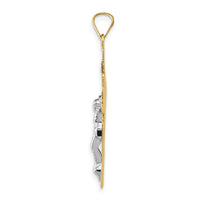Load image into Gallery viewer, 14k Two-tone INRI Crucifix Pendant
