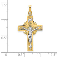 Load image into Gallery viewer, 14k Two-tone INRI Crucifix Pendant
