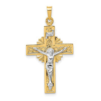 Load image into Gallery viewer, 14k Two-tone INRI Crucifix Pendant

