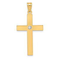 Load image into Gallery viewer, 14k Polished .02ct. Diamond Cross Pendant
