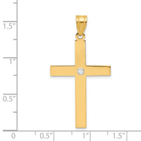 Load image into Gallery viewer, 14k Polished .02ct. Diamond Cross Pendant

