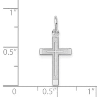 Load image into Gallery viewer, 14K White Gold Laser Designed Cross Charm
