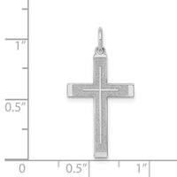 Load image into Gallery viewer, 14K White Gold Laser Designed Cross Pendant
