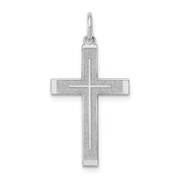 Load image into Gallery viewer, 14K White Gold Laser Designed Cross Pendant
