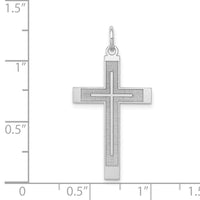 Load image into Gallery viewer, 14K White Gold Laser Designed Cross Pendant
