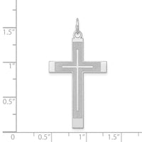 Load image into Gallery viewer, 14K White Gold Laser Designed Cross Pendant
