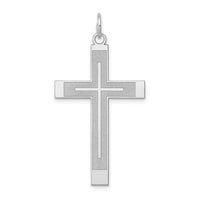 Load image into Gallery viewer, 14K White Gold Laser Designed Cross Pendant
