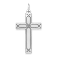 Load image into Gallery viewer, 14K White Gold Laser Designed Cross Pendant
