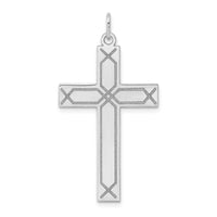 Load image into Gallery viewer, 14K White Gold Laser Designed Cross Pendant
