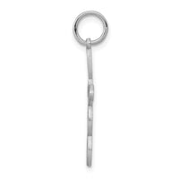 Load image into Gallery viewer, 14K White Gold Loop w/Center Heart Cross Charm
