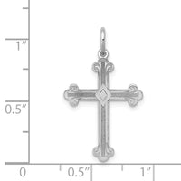 Load image into Gallery viewer, 14K White Gold Laser Designed Cross Pendant
