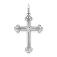 Load image into Gallery viewer, 14K White Gold Laser Designed Cross Pendant
