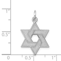 Load image into Gallery viewer, 14K White Gold Laser Designed Star of David Pendant
