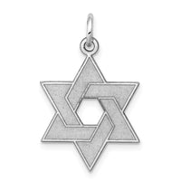 Load image into Gallery viewer, 14K White Gold Laser Designed Star of David Pendant
