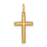 Load image into Gallery viewer, 14K Laser Designed Cross Charm
