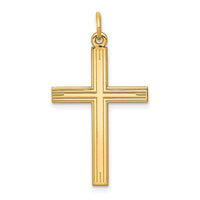 Load image into Gallery viewer, 14K Laser Designed Cross Pendant
