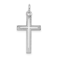 Load image into Gallery viewer, 14K White Gold Laser Designed Cross Pendant
