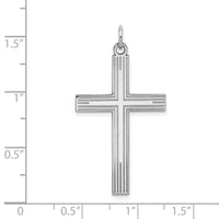 Load image into Gallery viewer, 14K White Gold Laser Designed Cross Pendant
