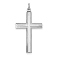 Load image into Gallery viewer, 14K White Gold Laser Designed Cross Pendant
