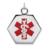 Load image into Gallery viewer, Sterling Silver Rhodium-plated Medical Jewelry Pendant
