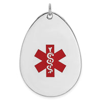 Load image into Gallery viewer, Sterling Silver Rhodium-plated Medical Jewelry Pendant
