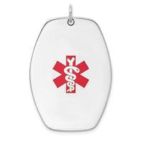 Load image into Gallery viewer, Sterling Silver Rhodium-plated Medical Jewelry Pendant
