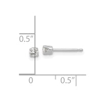 Load image into Gallery viewer, 14k White Gold AA Quality Complete Diamond Stud Earring
