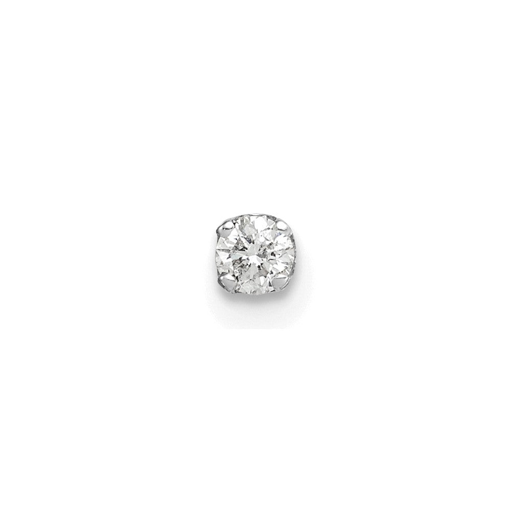 14k White Gold AA Quality Complete Diamond Stud Earring