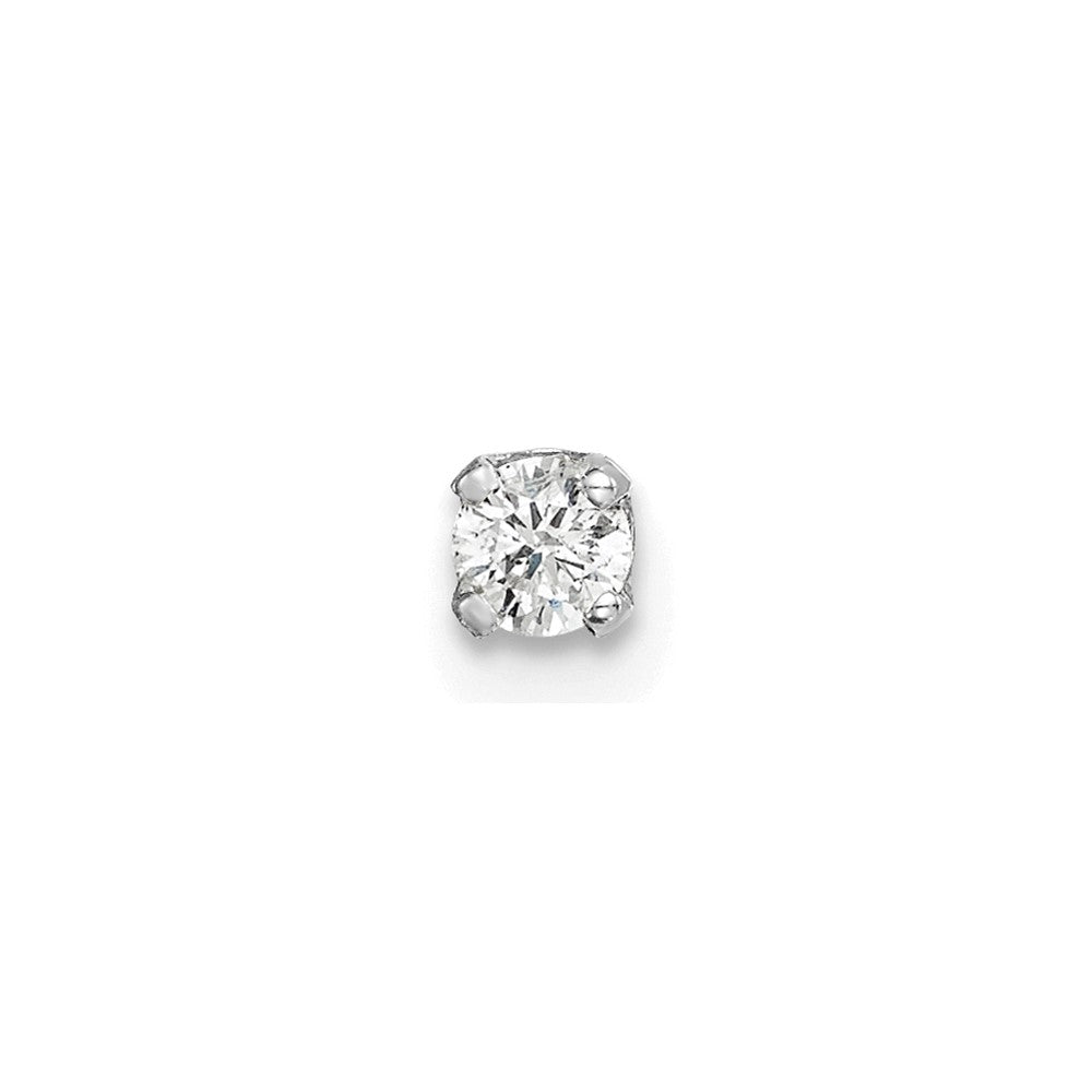 14k White Gold AA Quality Complete Diamond Stud Earring