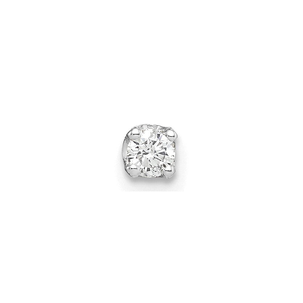 14k White Gold AA Quality Complete Diamond Stud Earring