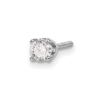 Load image into Gallery viewer, 14k White Gold AA Quality Complete Diamond Stud Earring
