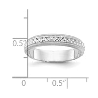 Load image into Gallery viewer, 14k White Gold 3.75mm Design Etched Wedding Band Size 7

